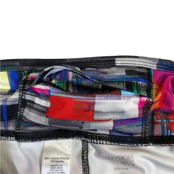 Danskin Y2K Multi Colored Mid Calf High Rise Active Wear Leggings - Picture 7 of 12